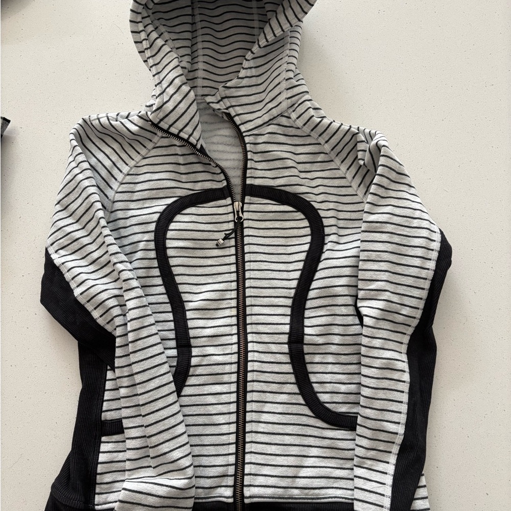 Striped Zip-Up Hoodie